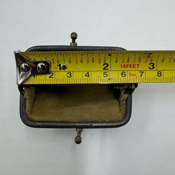 Vintage Leather Worn Coin Purse Tooth Pouch 1900's Era 3" x 2" - Picture 4 of 15